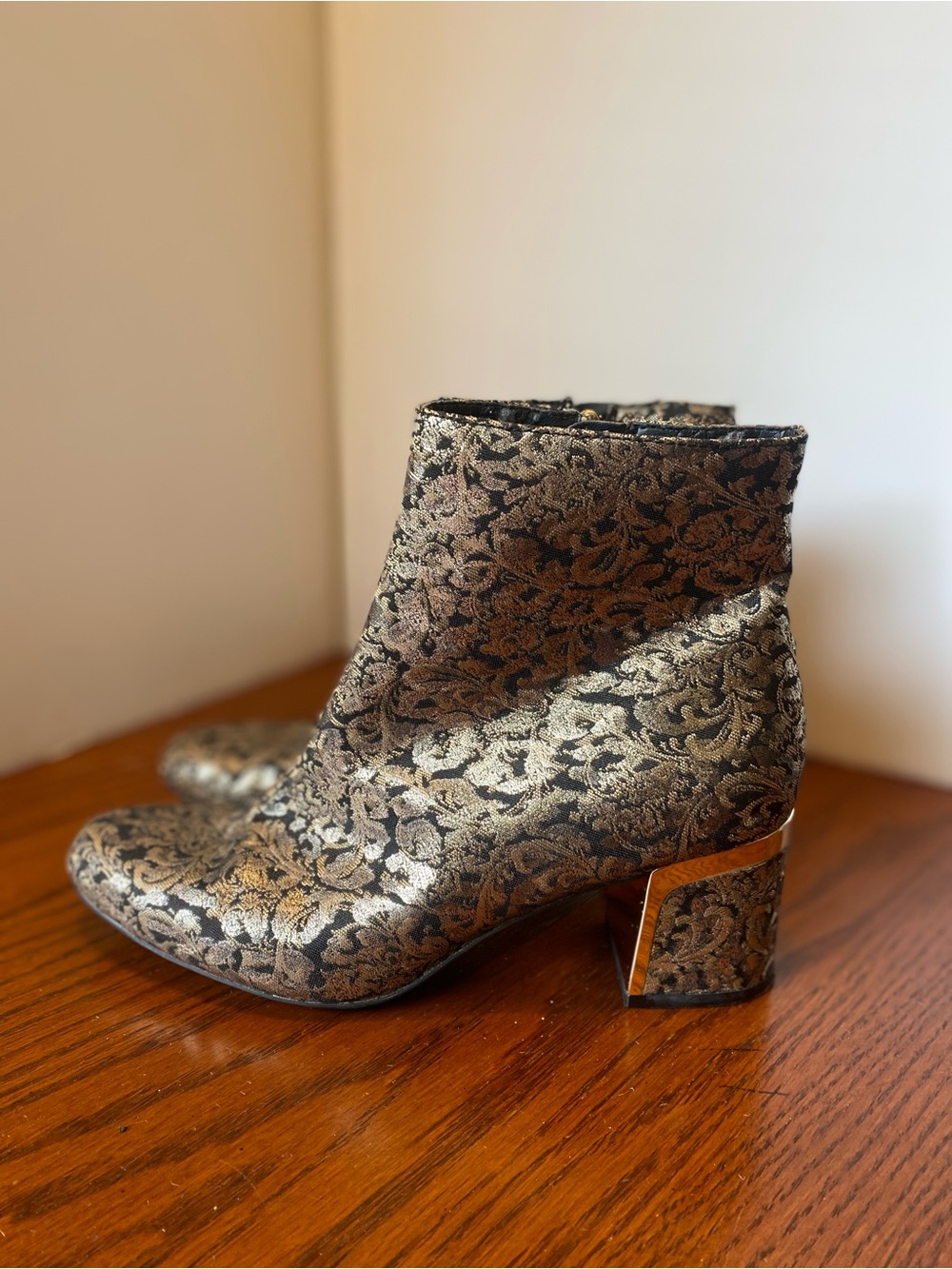 DKNY Brocade Ankle Booties